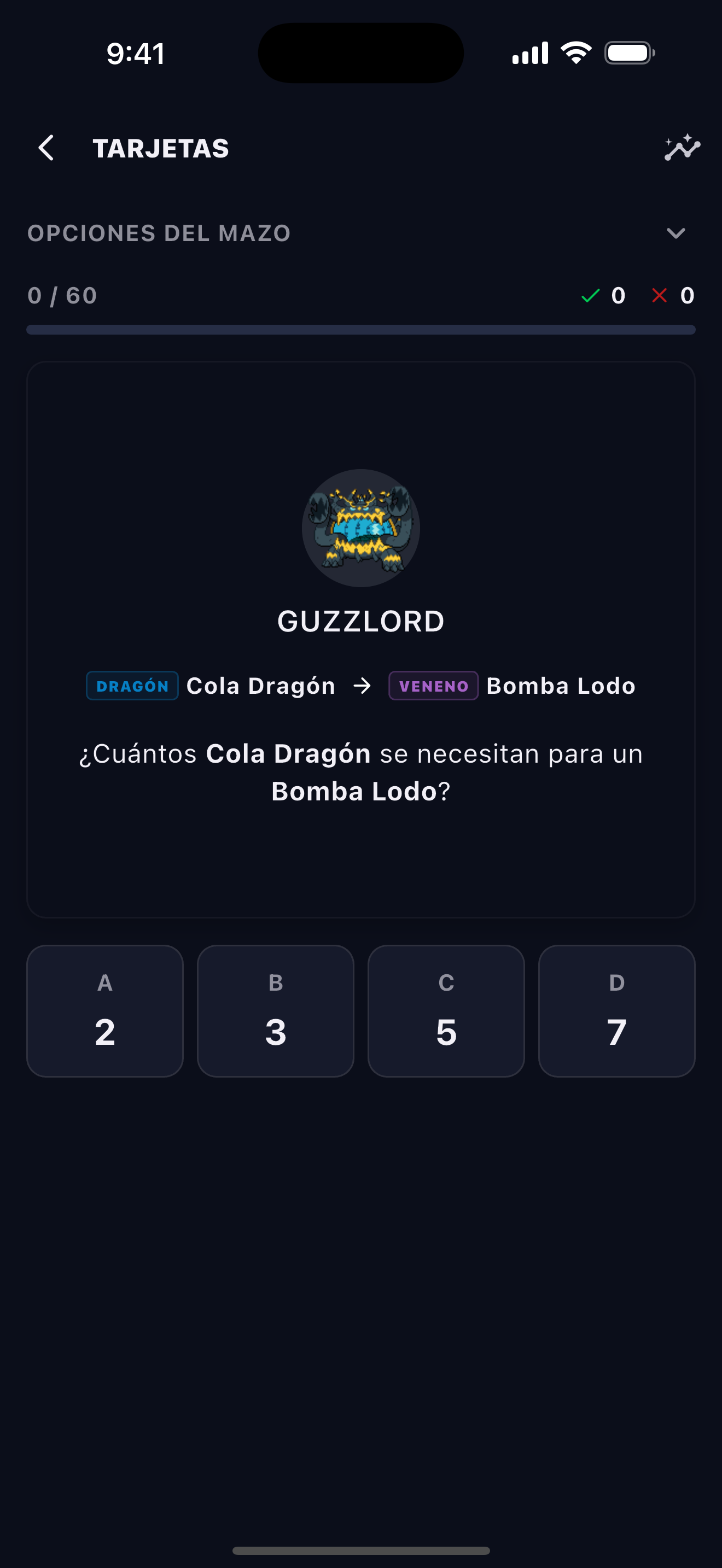 BattleFlow flashcards drilling Pokémon GO PvP matchups and move counts