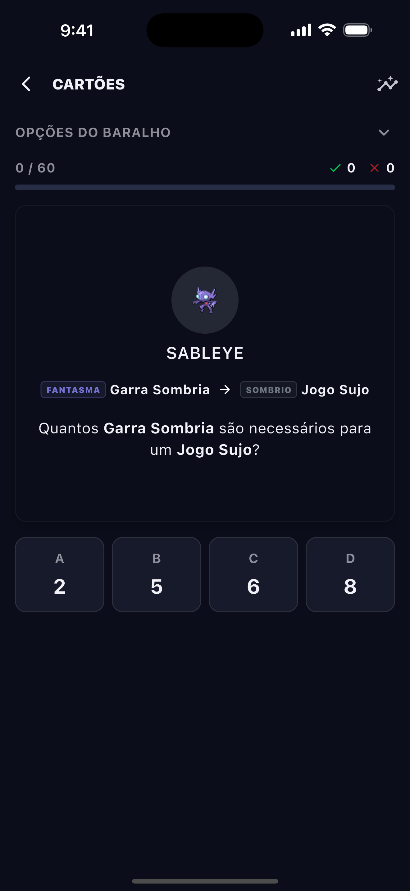 BattleFlow flashcards drilling Pokémon GO PvP matchups and move counts